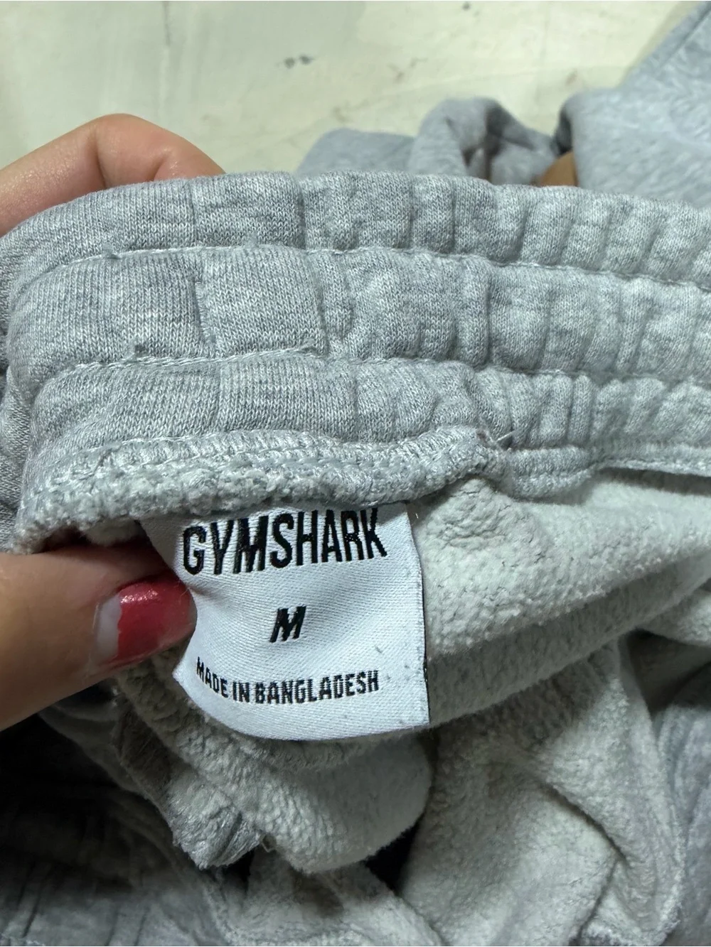 Gymshark crest Light Grey Joggers medium